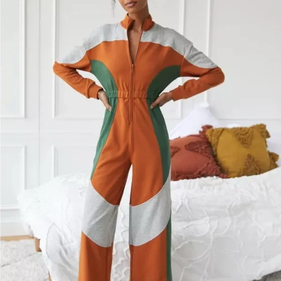 Colorblock Jumpsuit - Picture 1 of 5